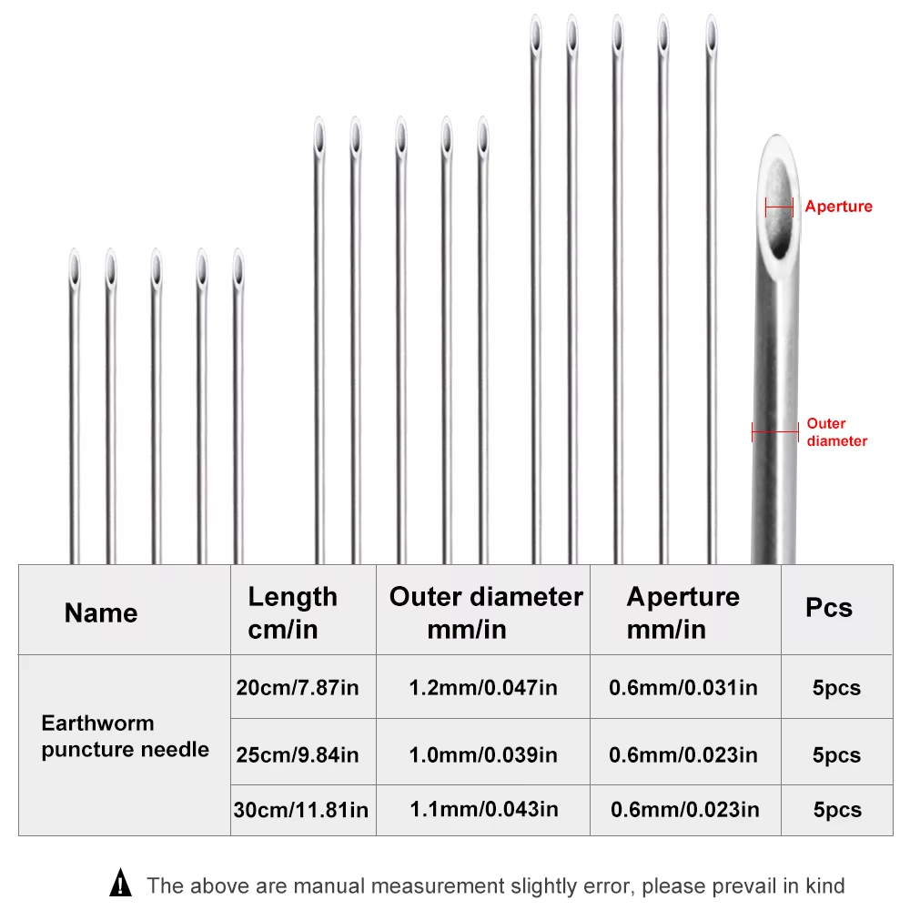 Fishing Hook Stainless Steel - Игла для насадки червей из нержавеющей
