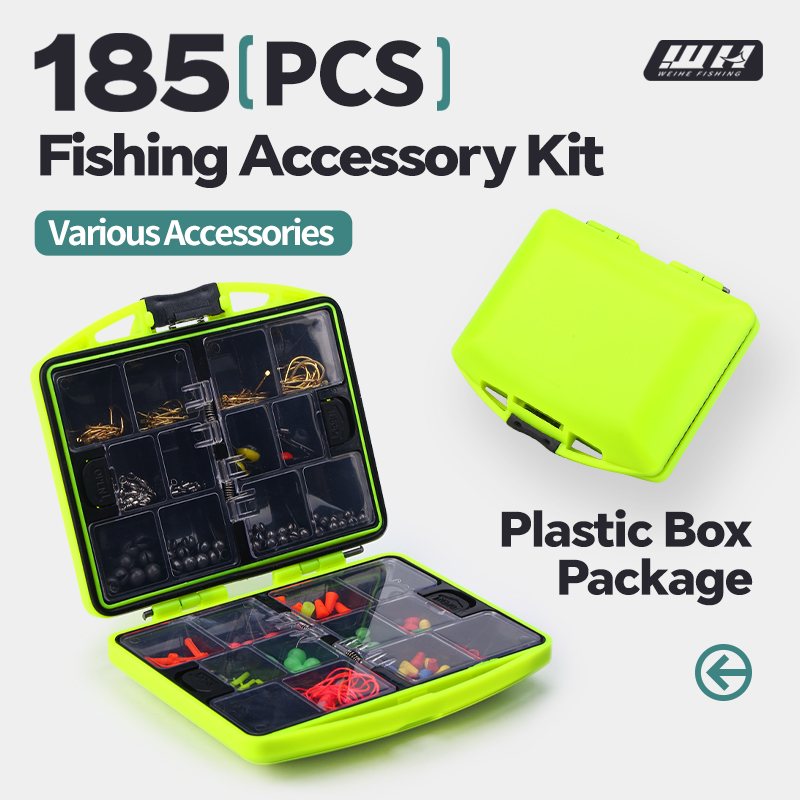 Fishing Hook Box - Набор рыболовных принадлежностей WEIHE, 185 предметов,