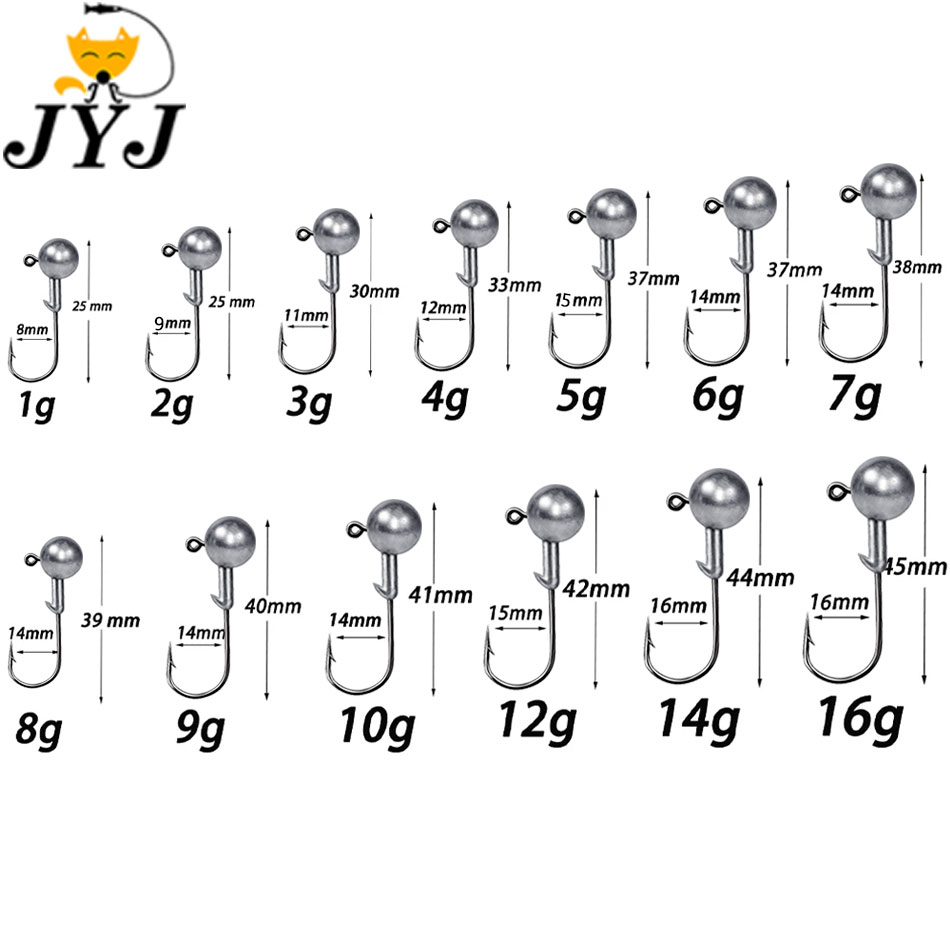 Fishing Hook Offset - Крючки-джиги WODJYJ 1г, 2г, 3г, 4г,