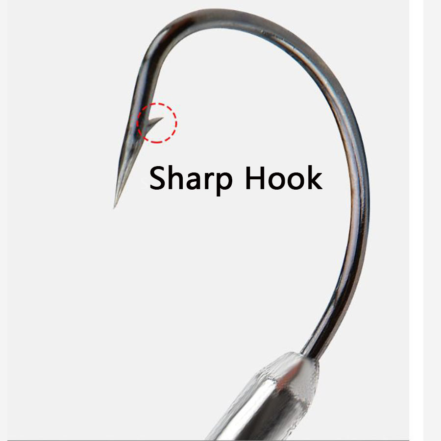 5шт мягкая приманка-червяк 1/0 – обзор и цена Fishing Hook Offset