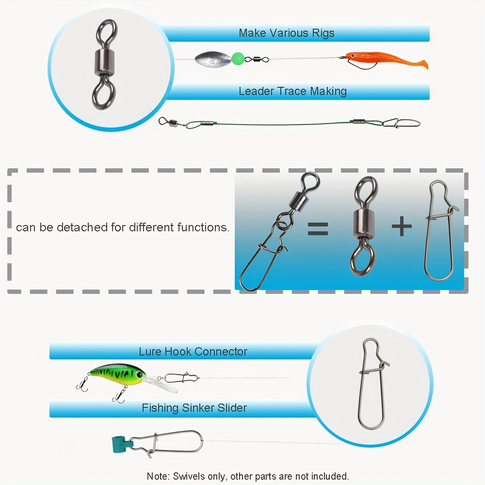 Набор рыболовных соединителей  – обзор и цена Fishing Hook Stainless Steel