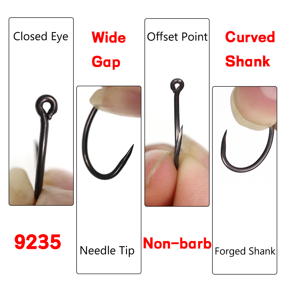 50 шт. матовых черных крючков  – обзор и цена Fishing Hook Barbless