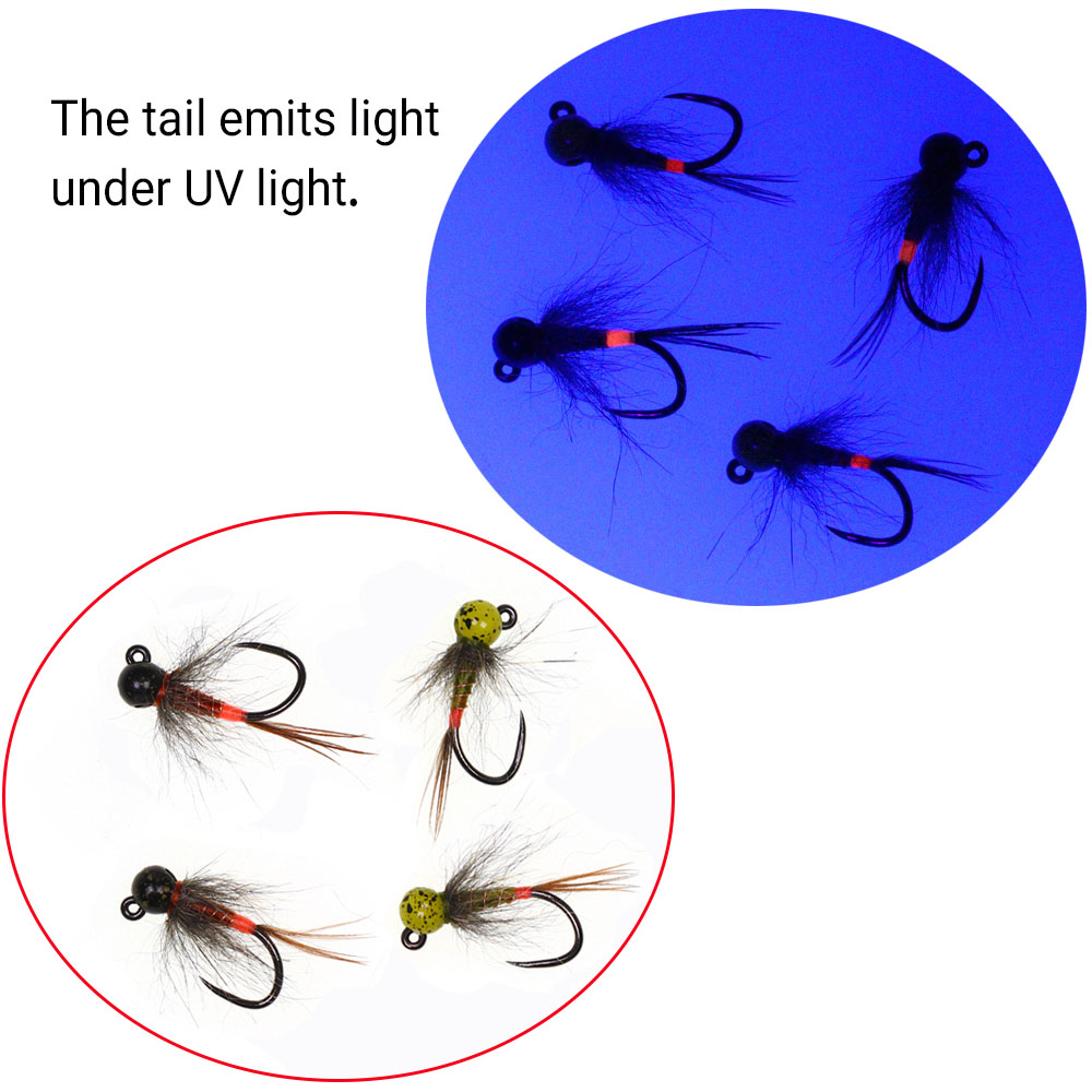 Набор из 6 штук: Нимфы-джиги с – обзор и цена Fishing Hook Barbless
