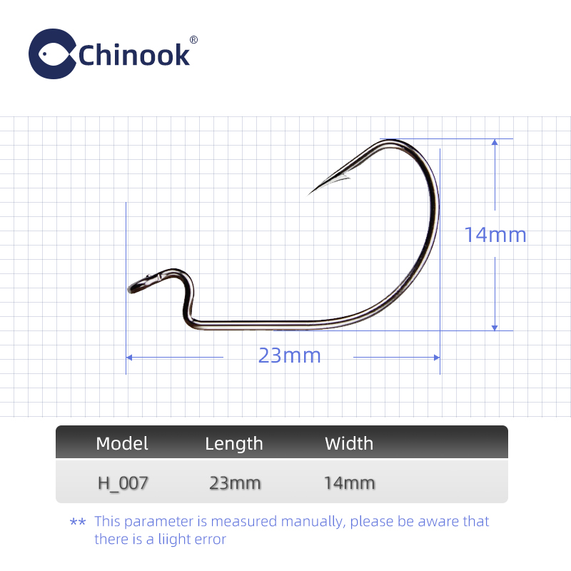 Chinook 20 шт., широкий червяч – обзор и цена Fishing Hook Offset