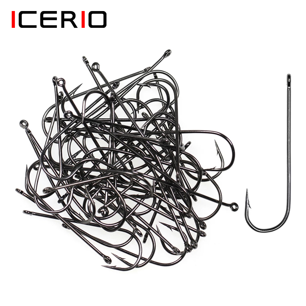ICERIO 100 шт. 16 #   - 3/0 дл – обзор и цена Fishing Hook Barbless