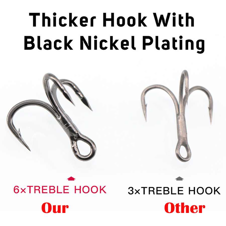 6X рыболовные тройные крючки,  – обзор и цена Fishing Hook Offset