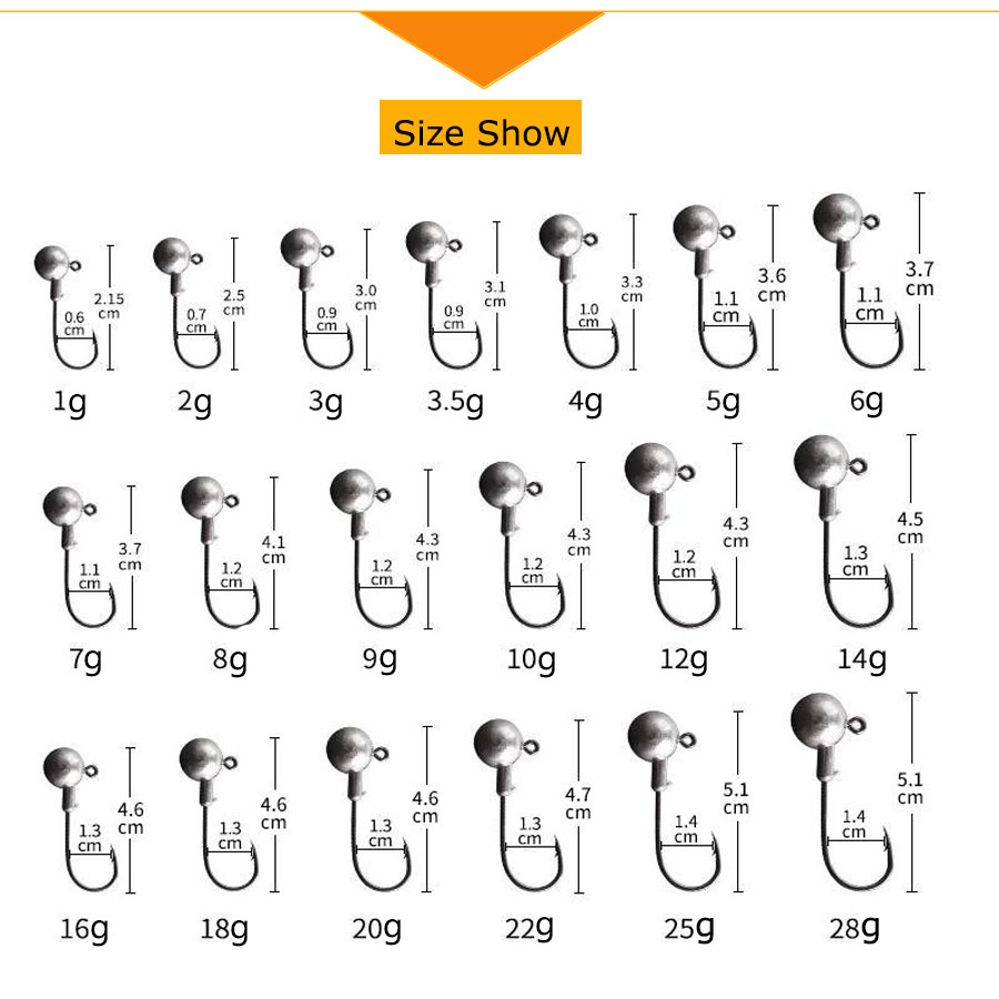 Крючки-джиги WODJYJ 1г, 2г, 3г – обзор и цена Fishing Hook Offset