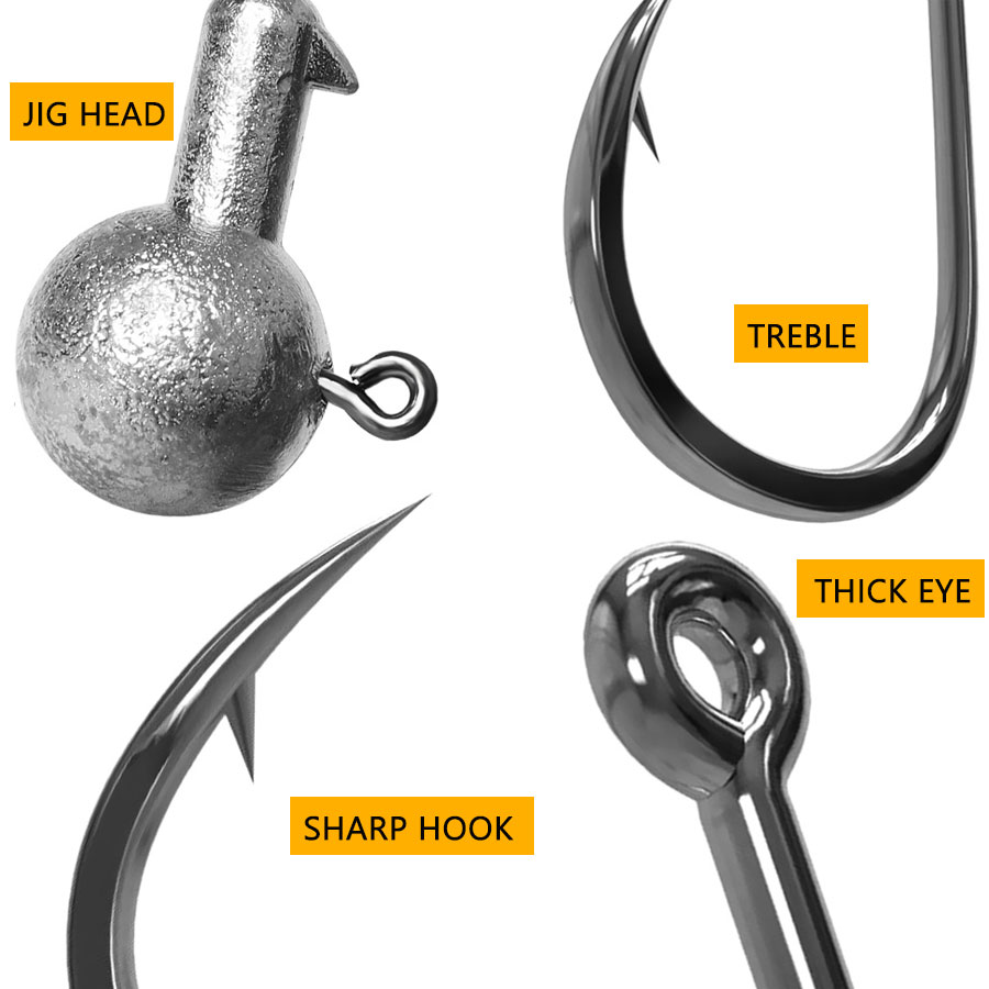 Крючки-джиги WODJYJ 1г, 2г, 3г – обзор и цена Fishing Hook Offset