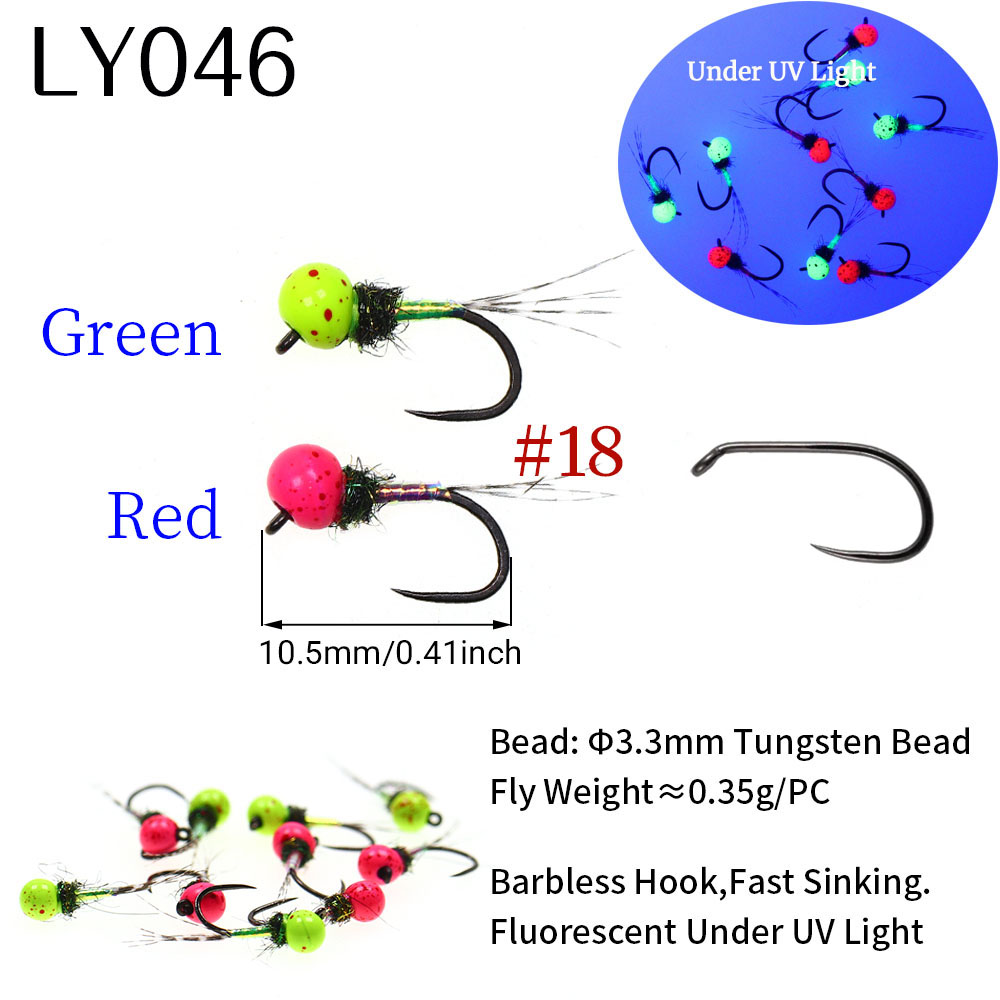 Набор из 6 быстротонущих мушек – обзор и цена Fishing Hook Barbless
