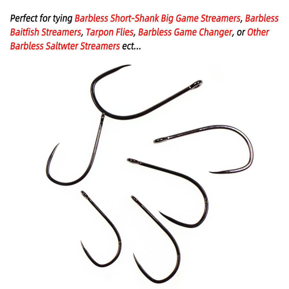 20 штук # Крючки для стримеров – обзор и цена Fishing Hook Barbless